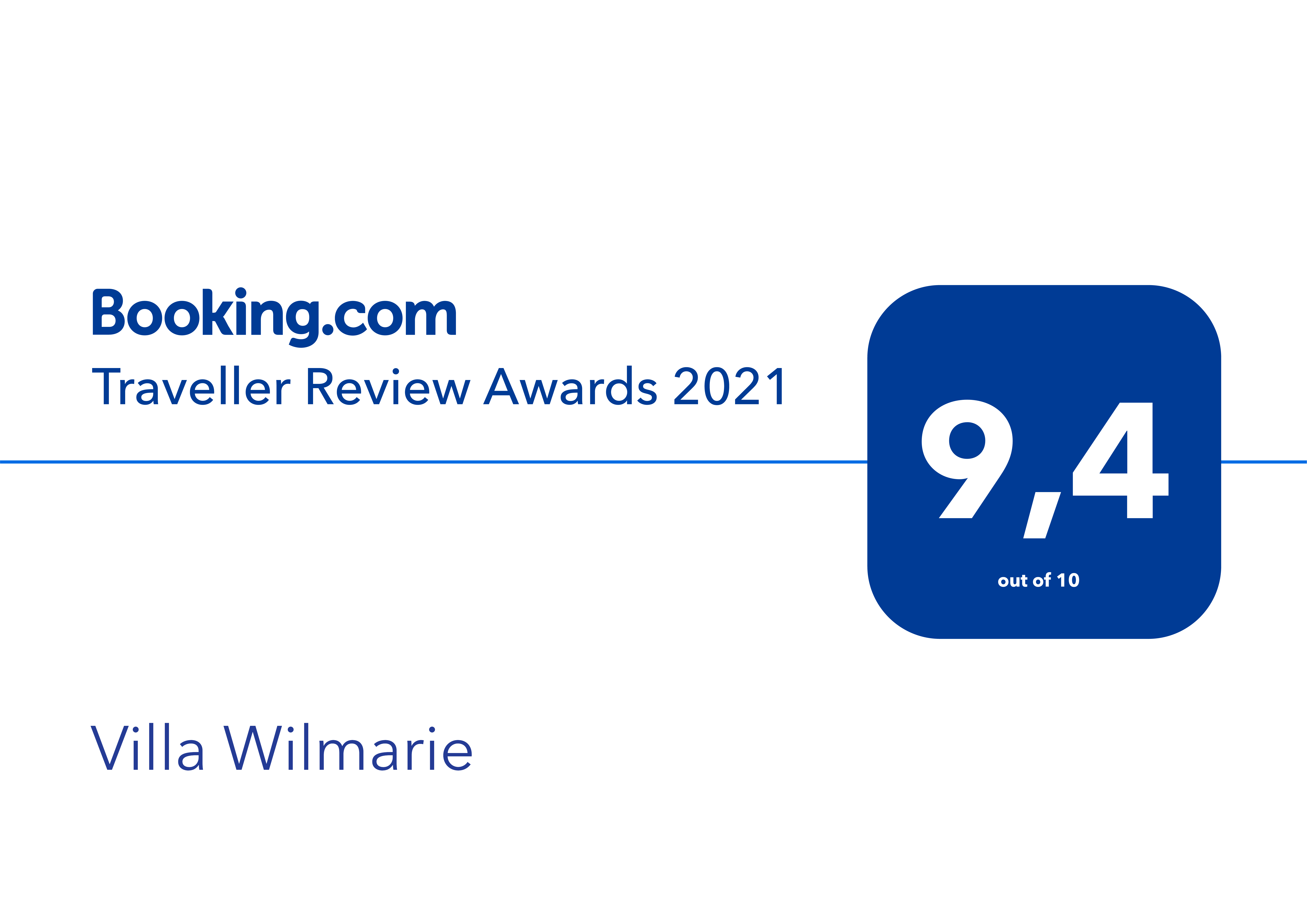 Auszeichnung Booking.com